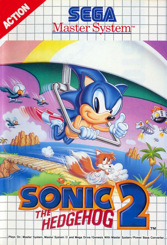Sonic the Hedgehog 2 box art for Sega Game Gear